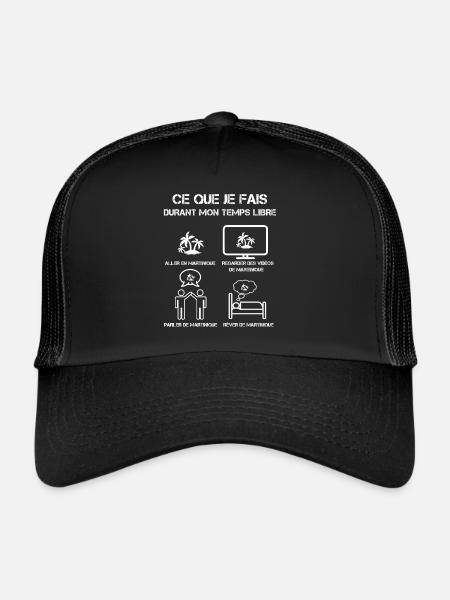 temps libre martinique île - Casquette trucker  - noir/noir - Devant