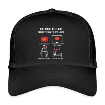 temps libre occitanie - Casquette trucker  - noir/noir - Devant