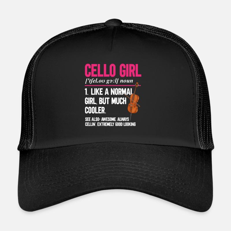 Cello Player Cellist Musician Cello Trucker Cap