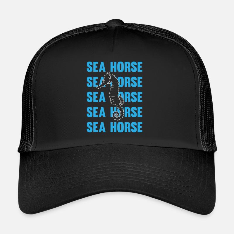Hippocampe jeu d’écriture océan amour Casquette trucker 