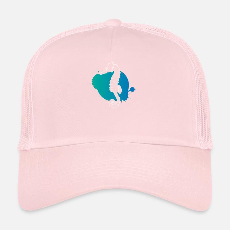 Silhouette Seepferdchen Ozean Trucker Cap