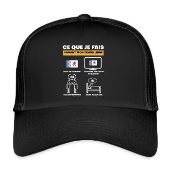 Aquitaine in free time - Trucker Cap - black/black - Front