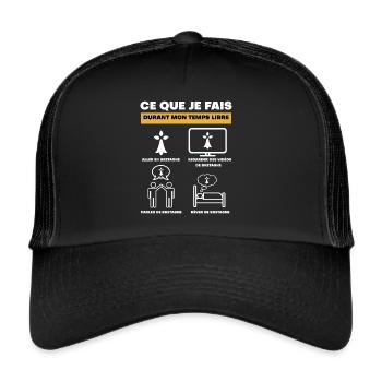 Bretagne Hermine in his free time - Trucker Cap - black/black - Front