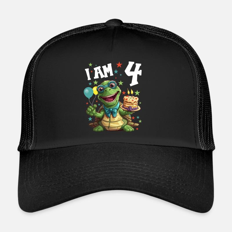 Je suis 4 tortues tortue 4e anniversaire Casquette trucker 