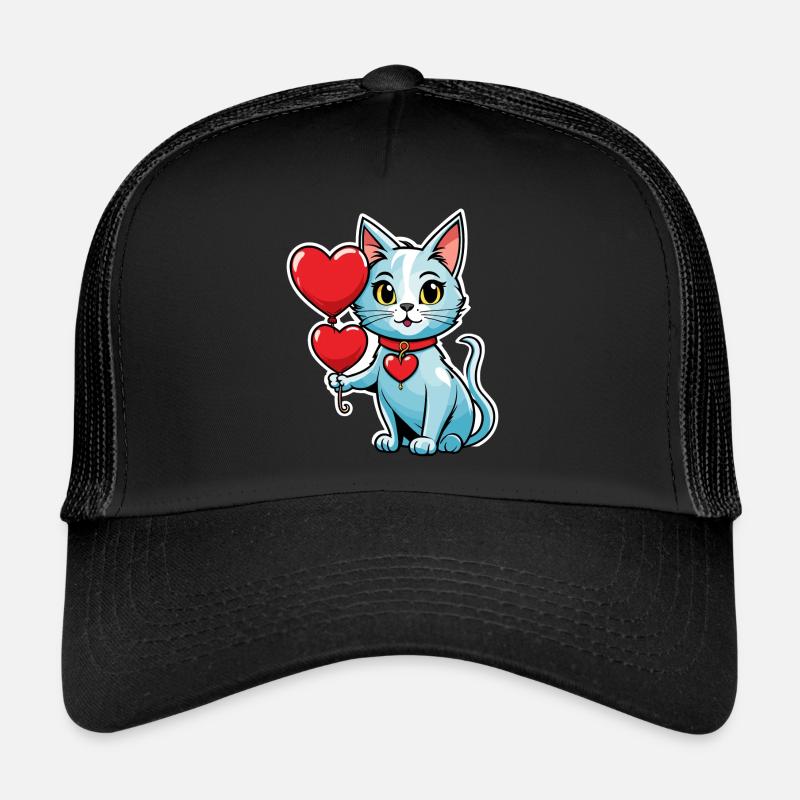 Cat Heart - Valentine's Day Trucker Cap