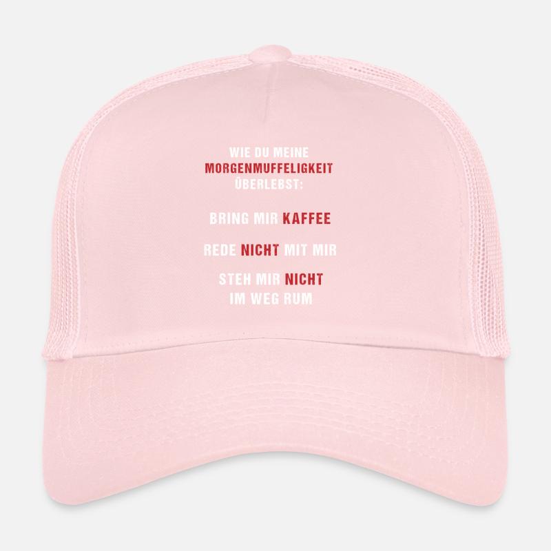 Überlebensguide Morgenmuffel Kaffee Geschenk Trucker Cap
