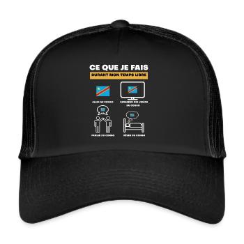 Congo Kinshasa in free time - Trucker Cap - black/black - Front