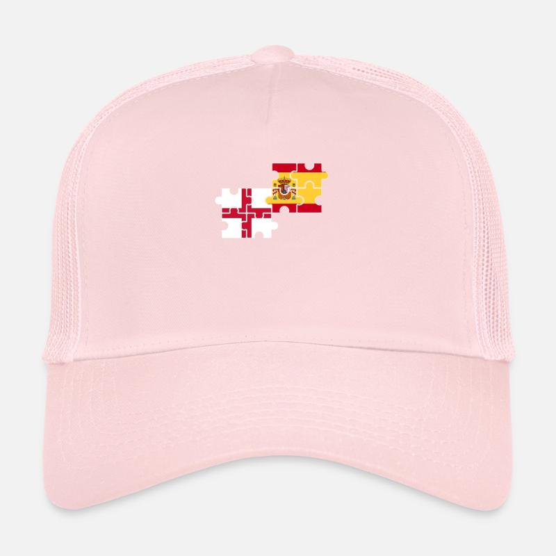 Angleterre, Espagne, drapeau, Espagnol, Anglais Casquette trucker 