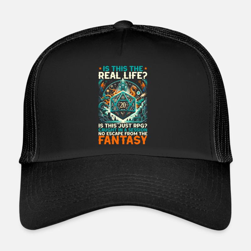 Rollenspiel RPG Master Videospiel Gamer - Trucker Cap - Schwarz/Schwarz
