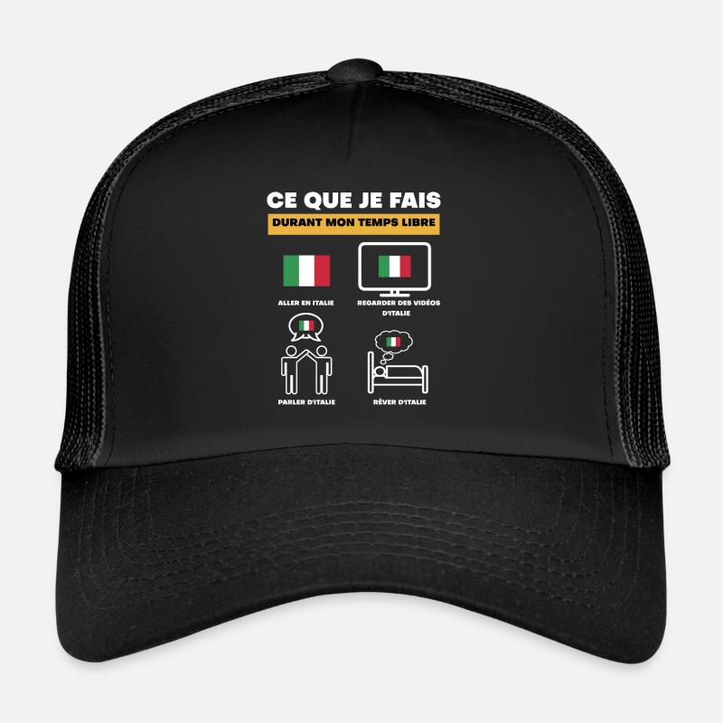 italie drapeau durant temps libre Casquette trucker 