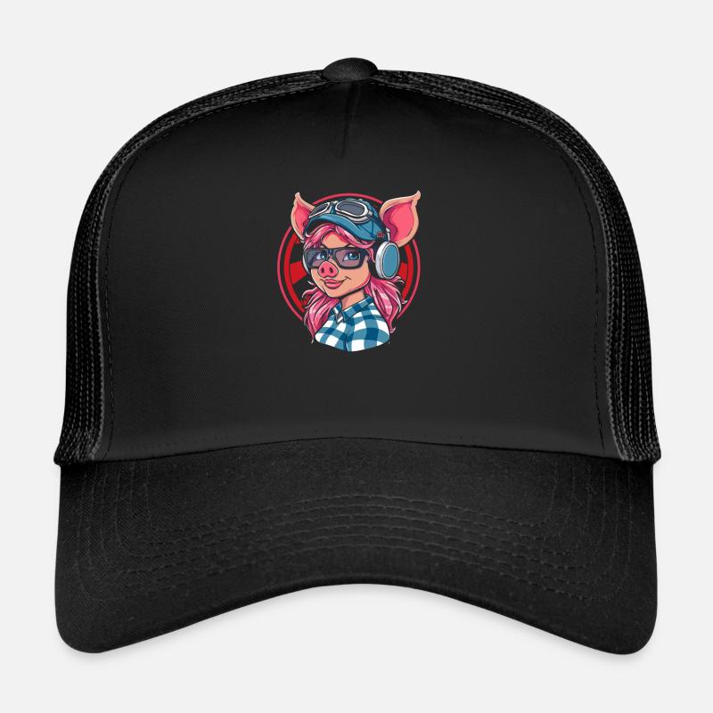 Mignon Adorable Anime Cochon Fille Casquette trucker 