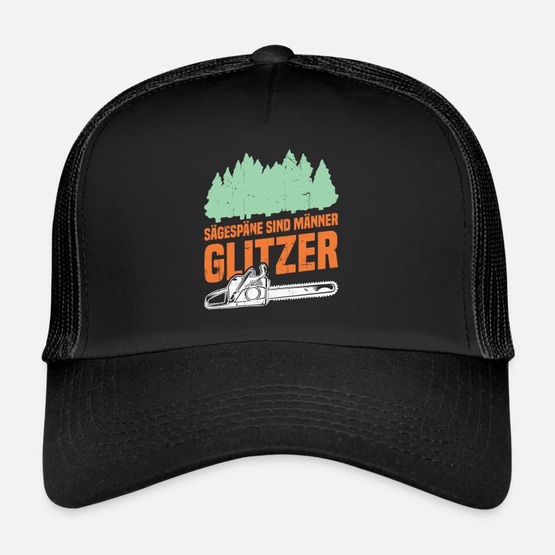 Sägespäne sind Männer Glitzer - Trucker Cap - Schwarz/Schwarz