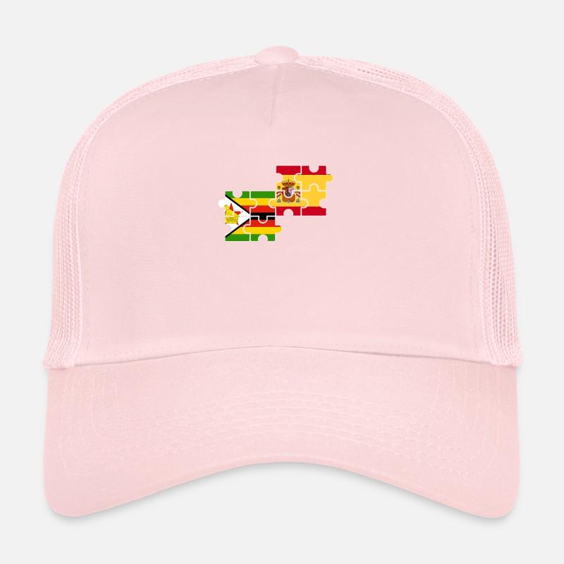 Zimbabwe Espagne Drapeau Espagnol Zimbabwéen Casquette trucker 