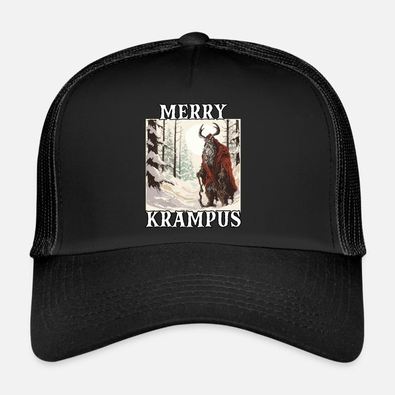 Krampus T Masque de Père Noël effrayant Kramperl Casquette trucker 