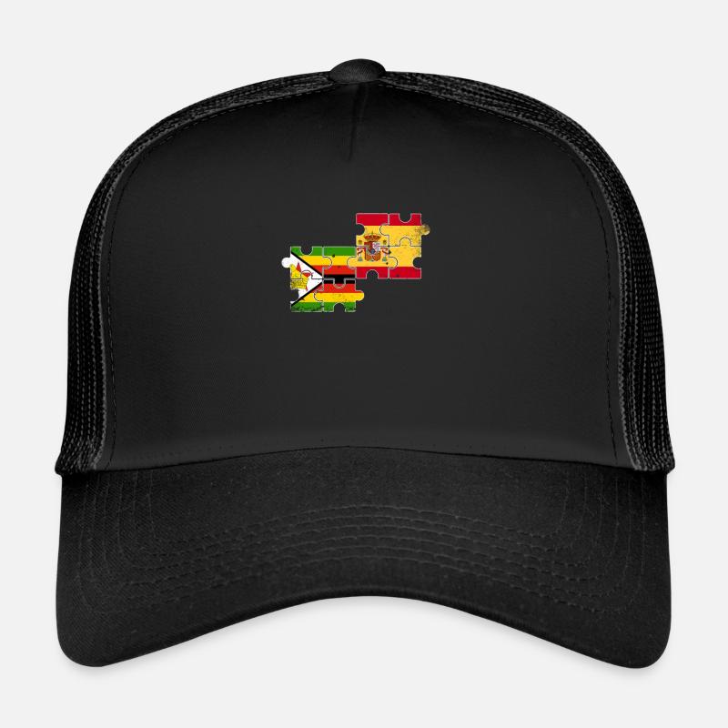 Zimbabwe Espagne Vintage drapeau espagnol zimbabwéen Casquette trucker 