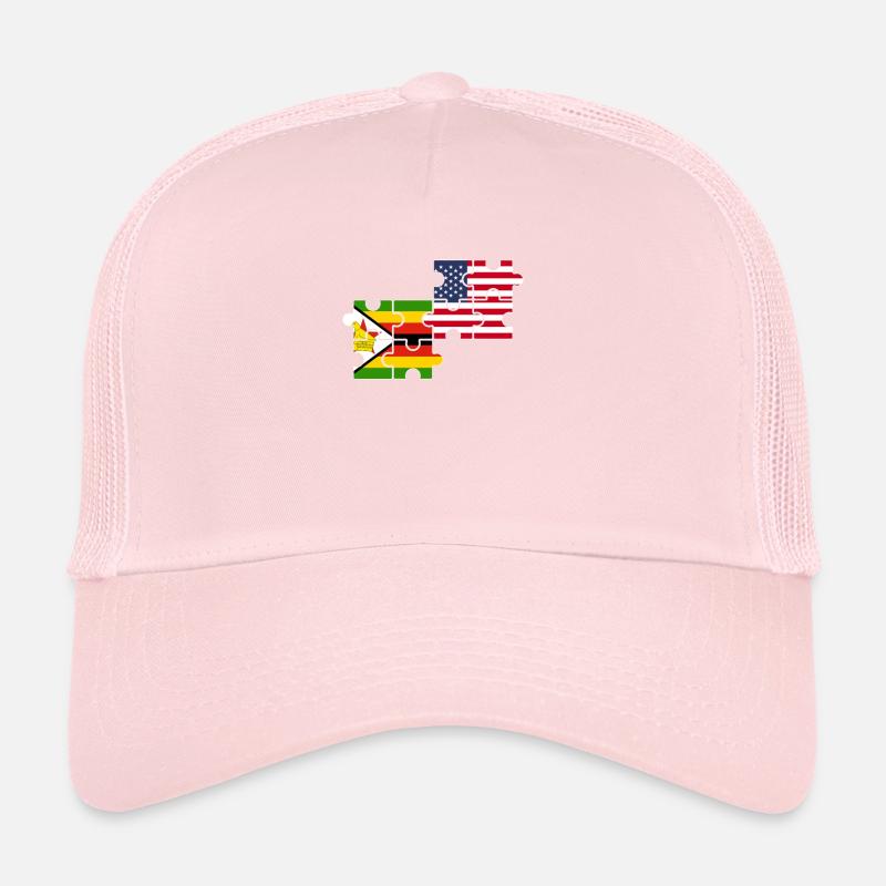 Zimbabwe, Etats-Unis, drapeau, Américain, Zimbabwéen Casquette trucker 