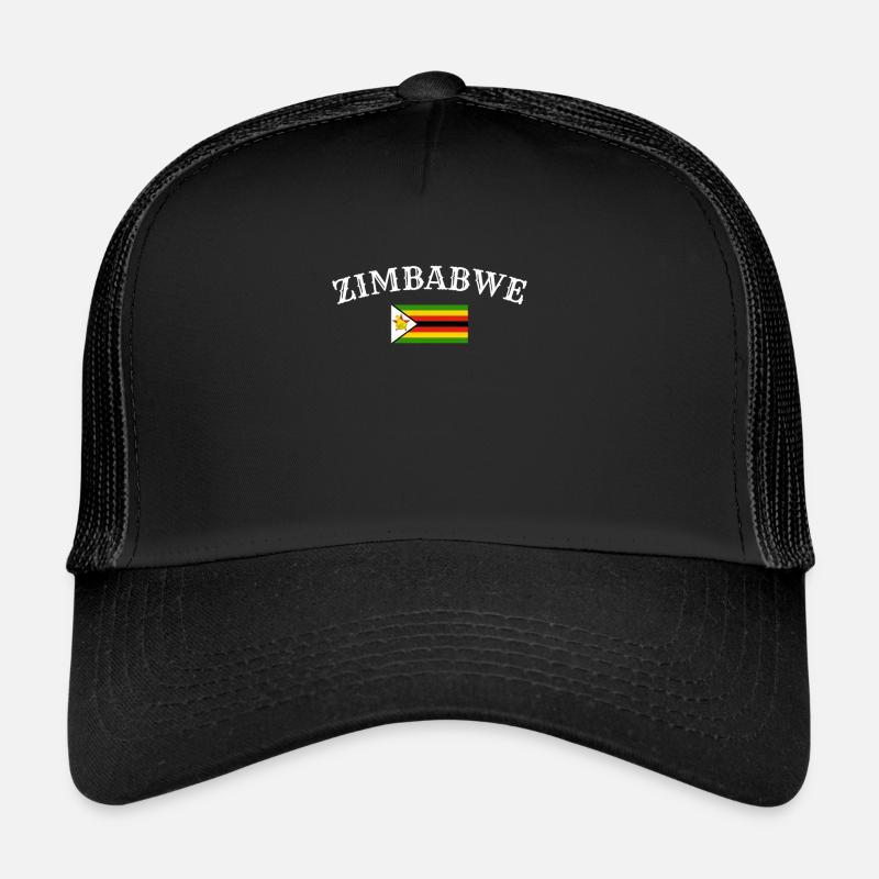 Zimbabwe Zimbabwe Drapeau zimbabwéen Zimbabwéen Casquette trucker 
