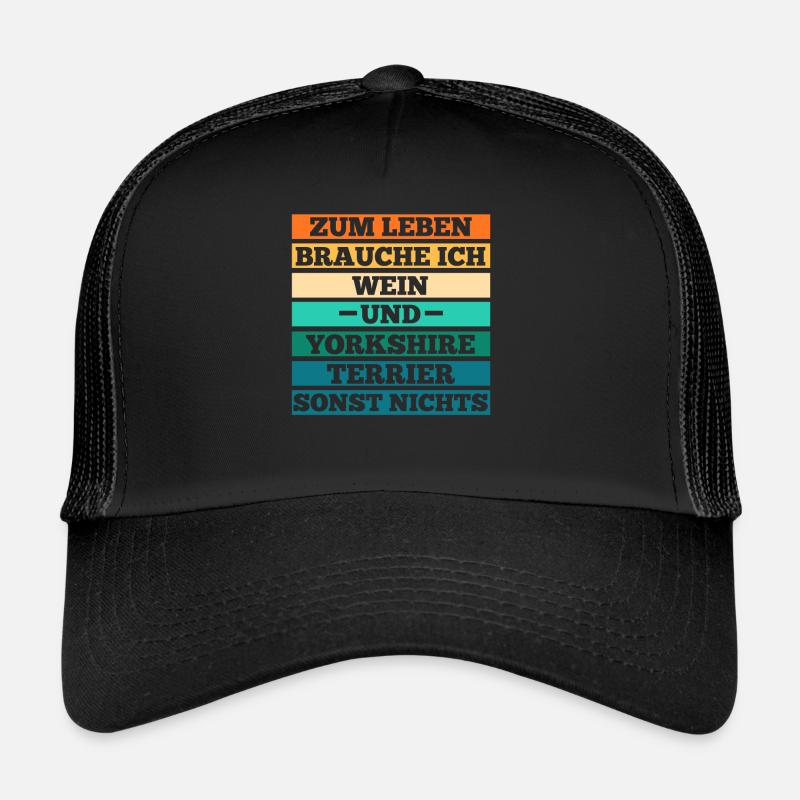 Hund Wein Yorkshire Terrier Trucker Cap