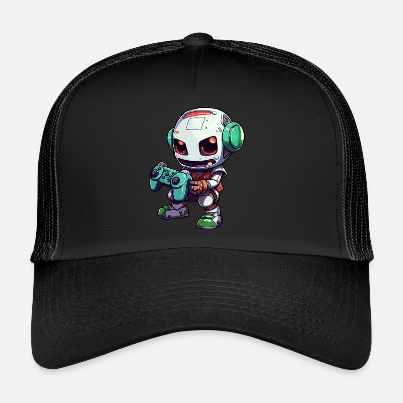Netter Roboterspieler Lustiger Gaming -Roboter Trucker Cap