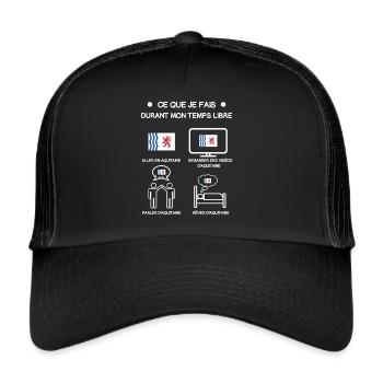 Gift Aquitaine Free Time Travel - Trucker Cap - black/black - Front