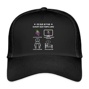Gift Aquitaine Vine Free Time Travel - Trucker Cap - black/black - Front