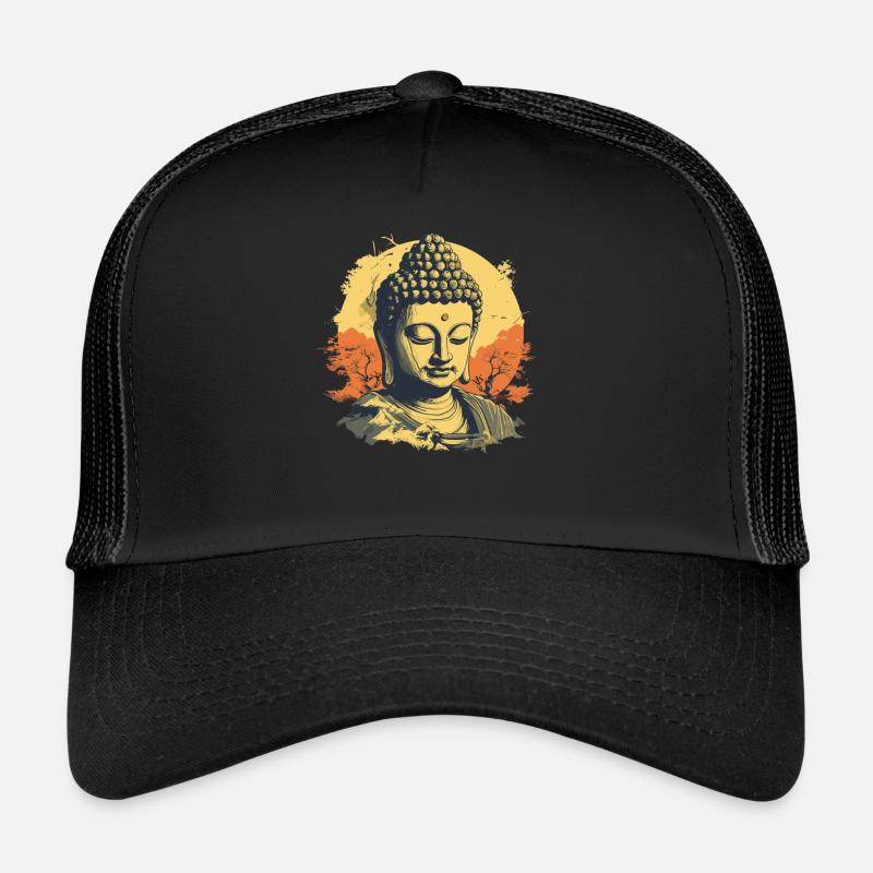 Bouddhisme Yoga Bouddhiste Zen Méditation Bouddha Casquette trucker 