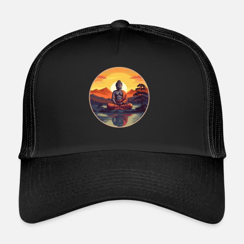 Bouddhisme Yoga Bouddhiste Zen Méditation Bouddha Casquette trucker 