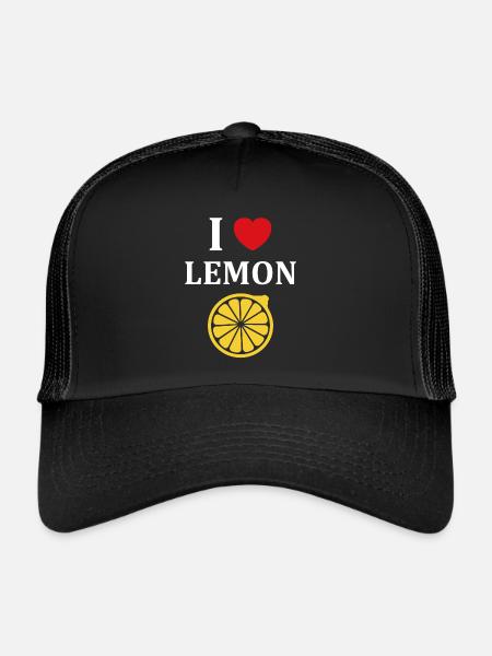 Humour petit citron - Casquette trucker  - noir/noir - Devant
