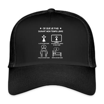 Gift Brittany Hermine Free Time Travel - Trucker Cap - black/black - Front