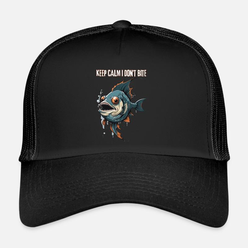 Keep calm I don't bite - Trucker Cap - black/black
