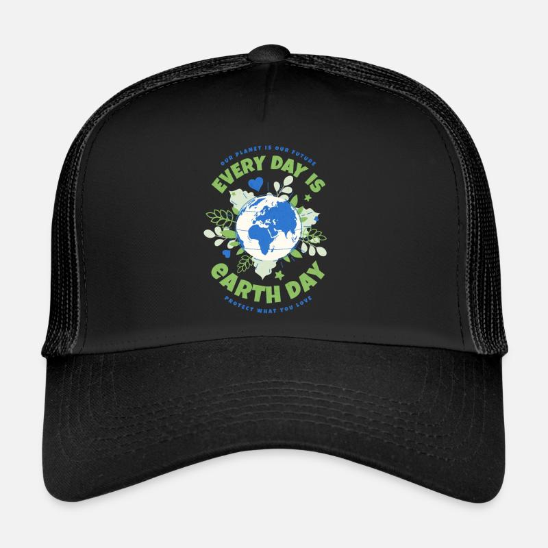 Every Day Is Earth Day - Trucker Cap - Schwarz/Schwarz