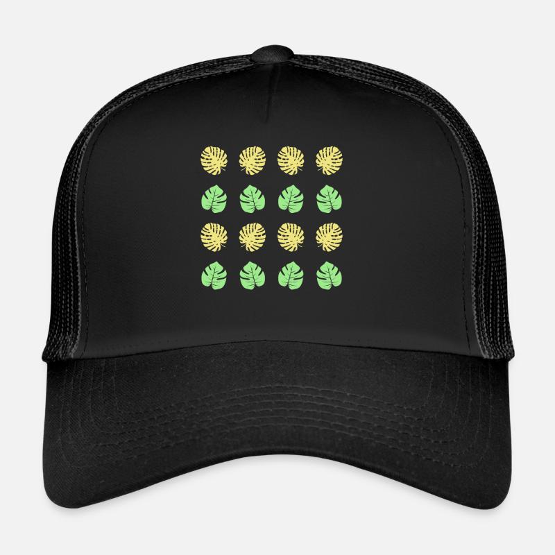 Monstera Muster Grüner Urban Jungle Trucker Cap