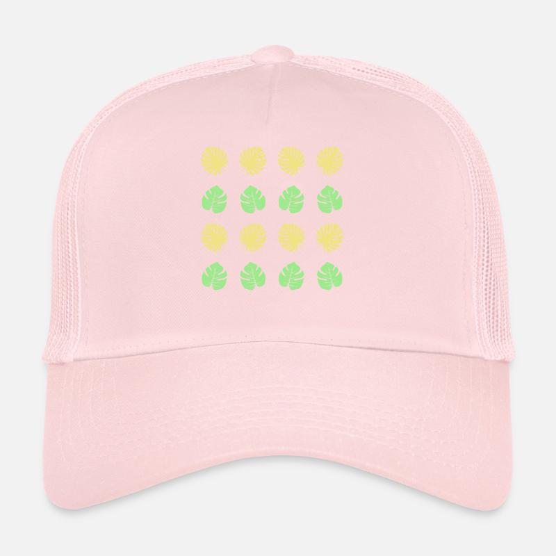 Monstera Pattern Green Urban Jungle Trucker Cap