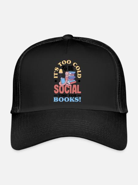 ime pour les livres Lecture confortable - Casquette trucker  - noir/noir - Devant