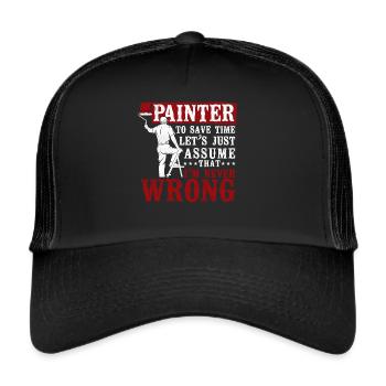 Peintre en bâtiment Décorateur Je suis un - Casquette trucker  - noir/noir - Devant