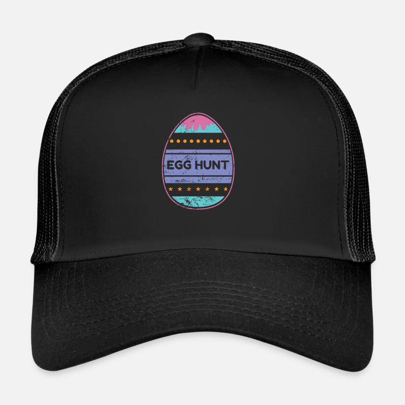 Chasse aux oeufs Oeufs de Pâques lapin de Pâques - Casquette trucker - noir/noir