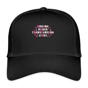Groovy Speech Language Pathologist SLP - Trucker Cap - black/black - Front