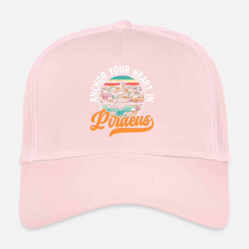Le Pirée Grèce Voyage Vacances Europe Drapeau Grec Casquette trucker 