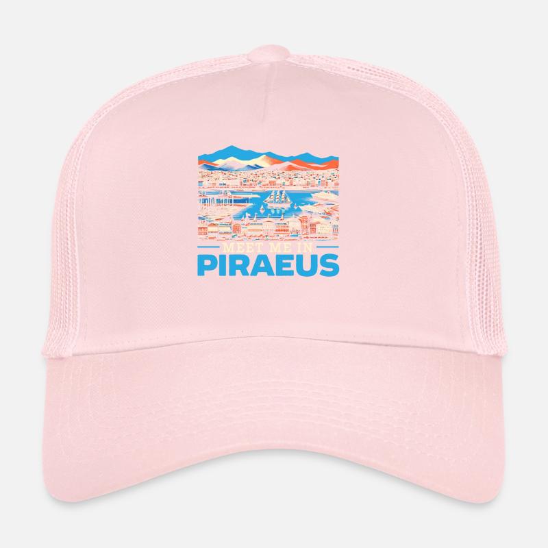 Le Pirée Grèce Voyage Vacances Europe Drapeau Grec Casquette trucker 