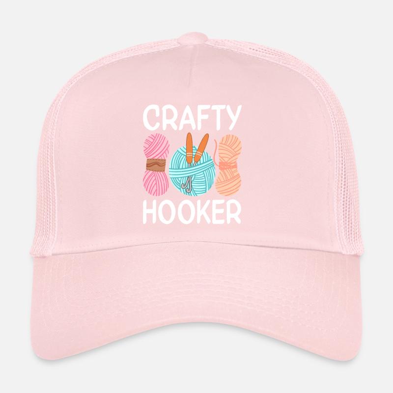Crochet Lover Funny Loop & Hook Design Trucker Cap