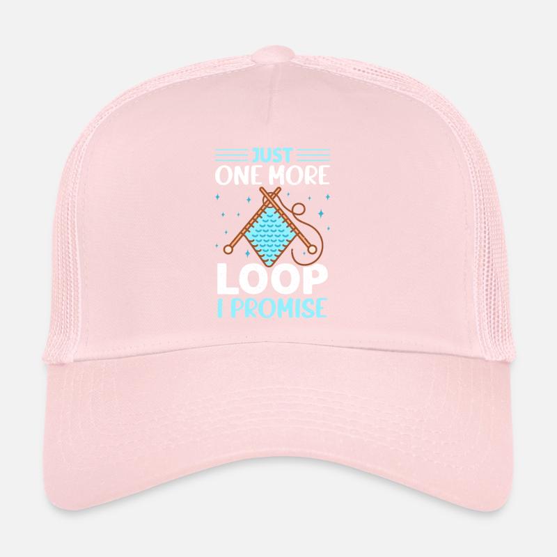 Crochet Lover Funny Loop & Hook Design Trucker Cap