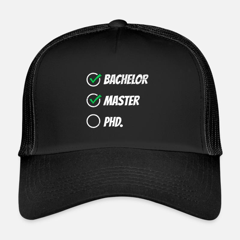 Baccalauréat Master PHD. Diplôme de Master réussi Casquette trucker 
