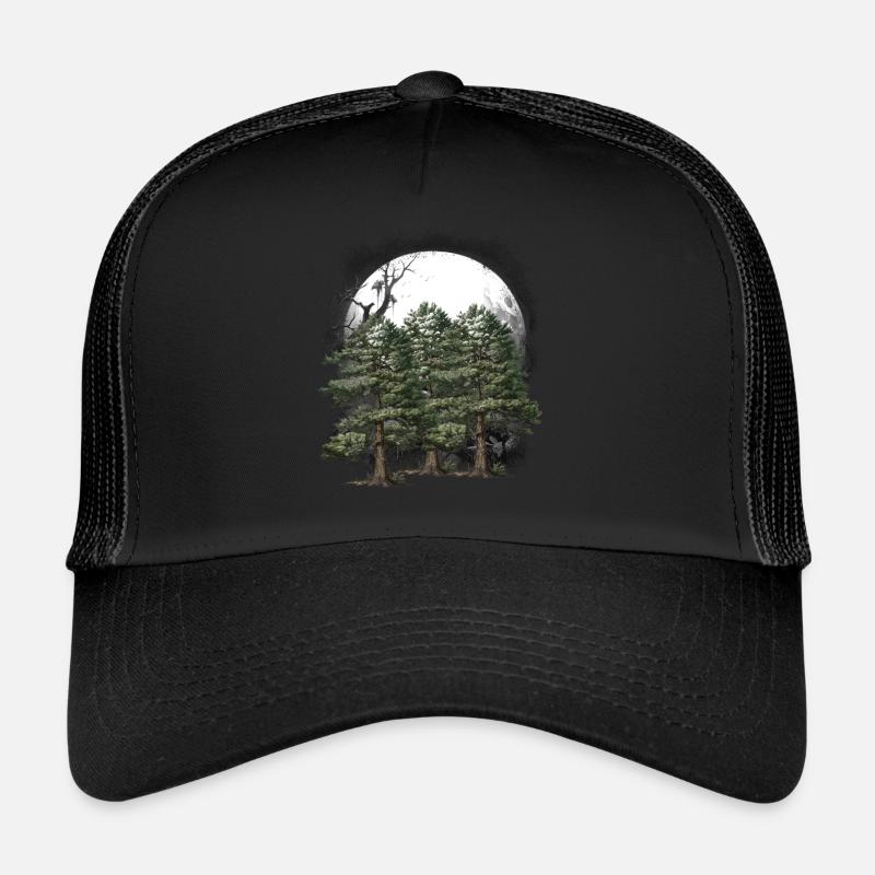 Dark, Wilderness, Nature, Forest, Flora, Horror, Occult, Tree Trucker Cap