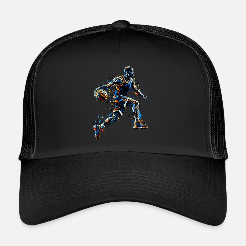 Polygon Art Basketteur Joueur Basketteur Casquette trucker 