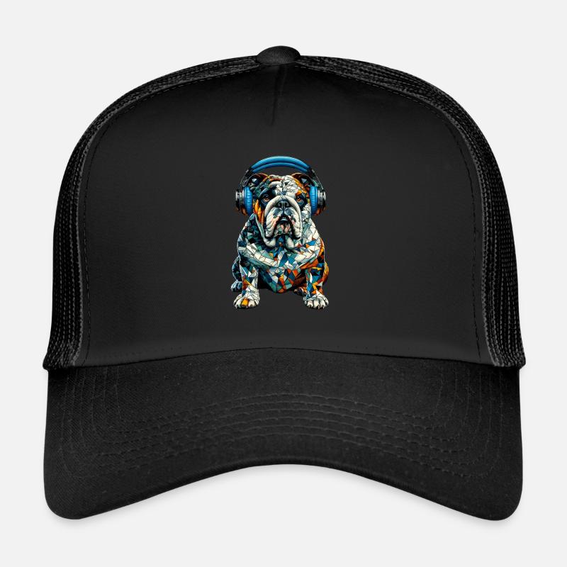 Polygon Art casque bouledogue bouledogues anglais Casquette trucker 