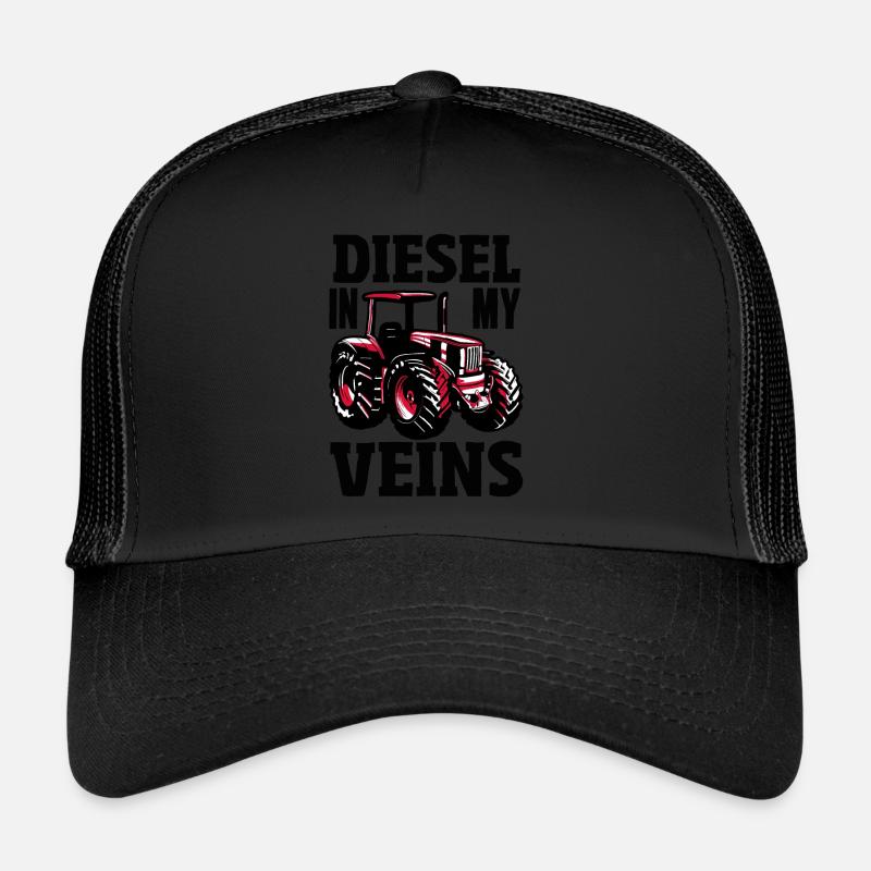 Tracteur Diesel dans mes veines Casquette trucker 