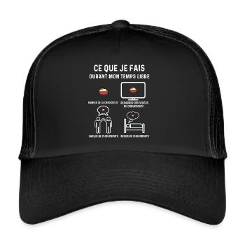 choucroute temps libre cadeau - Casquette trucker  - noir/noir - Devant