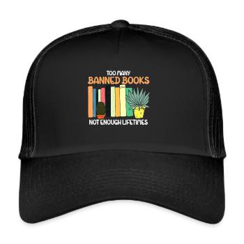 Livres interdits Amateurs de livres Lire des livres Livres - Casquette trucker  - noir/noir - Devant