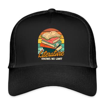 Livres interdits Amateurs de livres Lire des livres Livres - Casquette trucker  - noir/noir - Devant