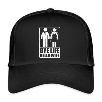 Enterrement de vie de garçon - Casquette trucker  - noir/noir - Devant